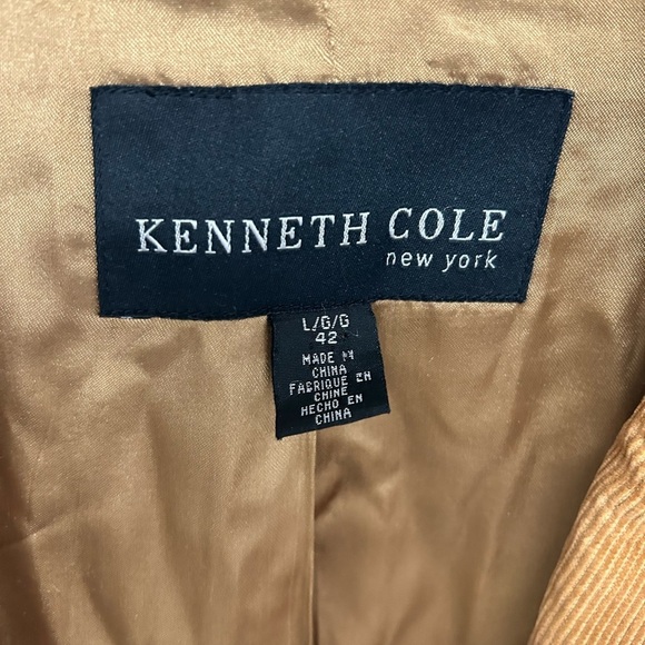 Kenneth Cole New York Tan Brown Corduroy Blazer Boyfriend Fit Oversized size L​​ - Picture 2 of 5